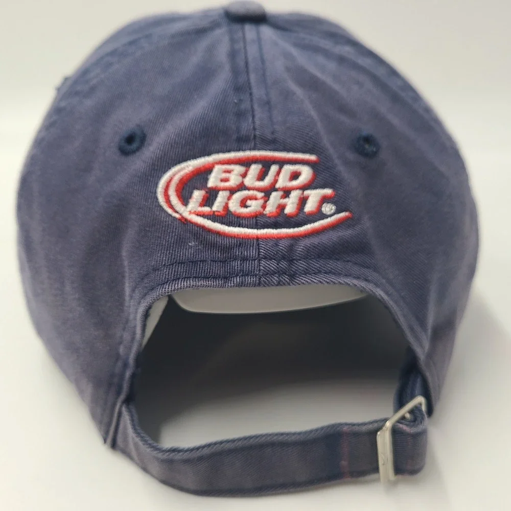 Vintage Nike Hat Strapback Blue Red ESPN 25th Anniversary Bud Light Distressed